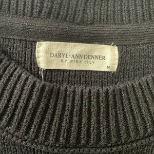 Daryl-Ann Denner by pink lily overside black knit sweater